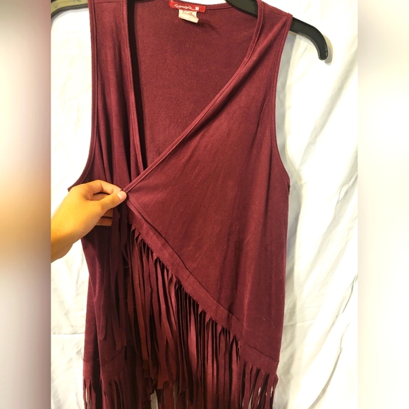 Maroon Duster Vest - Picture 3 of 5